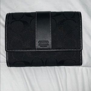 Black coach mini wallet